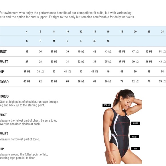 C2II Speedo Women's Size 20 Swimsuit ONE Piece Endurance+ Cross Back RACING CUT - Picture 6 of 6